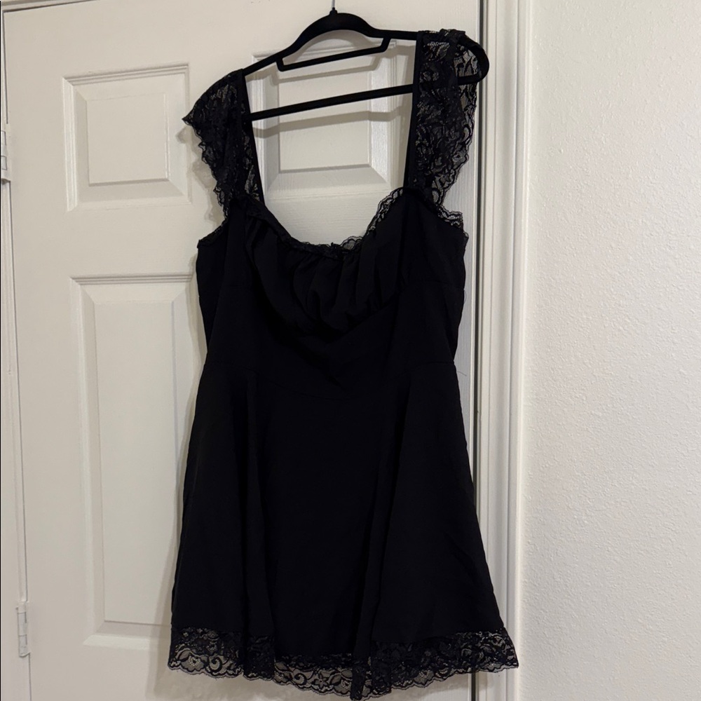 Fashion Nova Black Lace Mini Dress